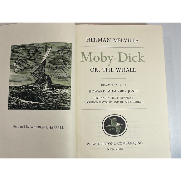 Moby-Dick Or, The Whale by Herman Melville/Warren Chappell Illus(1976,Hardcover) - Picture 8 of 10